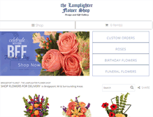 Tablet Screenshot of lamplighterflowershop.net